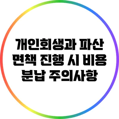 개인회생과 파산 면책 진행 시 비용 분납 주의사항