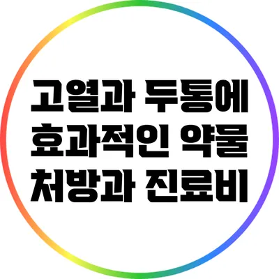 고열과 두통에 효과적인 약물 처방과 진료비