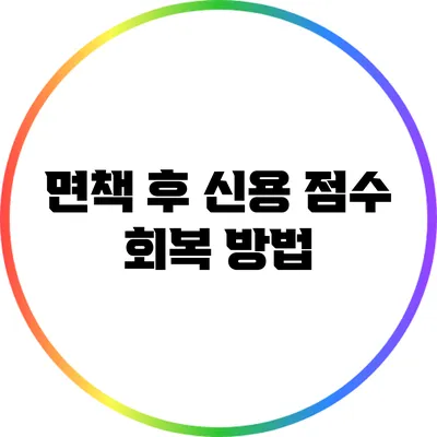 면책 후 신용 점수 회복 방법