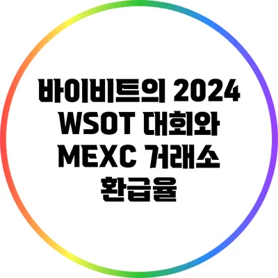 바이비트의 2024 WSOT 대회와 MEXC 거래소 환급율