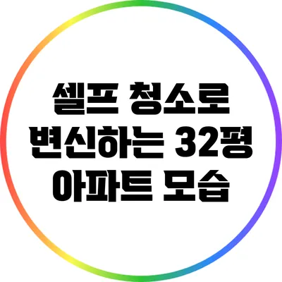 셀프 청소로 변신하는 32평 아파트 모습