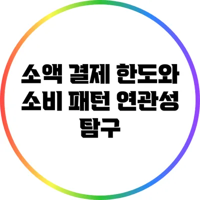 소액 결제 한도와 소비 패턴 연관성 탐구