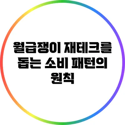 월급쟁이 재테크를 돕는 소비 패턴의 원칙