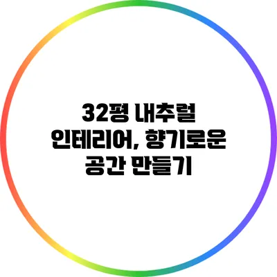 32평 내추럴 인테리어, 향기로운 공간 만들기