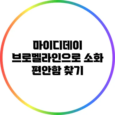 마이디데이 브로멜라인으로 소화 편안함 찾기