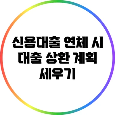 신용대출 연체 시 대출 상환 계획 세우기