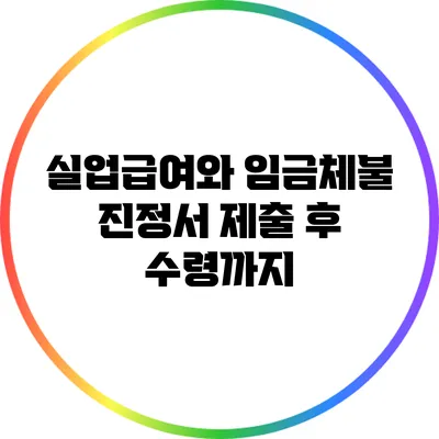 실업급여와 임금체불: 진정서 제출 후 수령까지