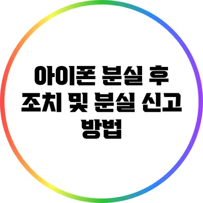 아이폰 분실 후 조치 및 분실 신고 방법