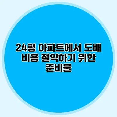 24평 아파트에서 도배 비용 절약하기 위한 준비물