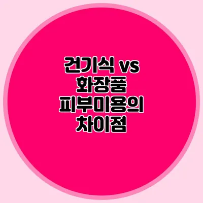 건기식 vs 화장품: 피부미용의 차이점