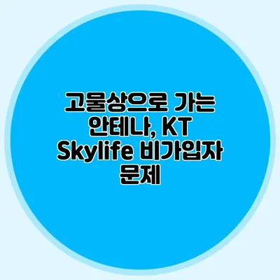 고물상으로 가는 안테나, KT Skylife 비가입자 문제