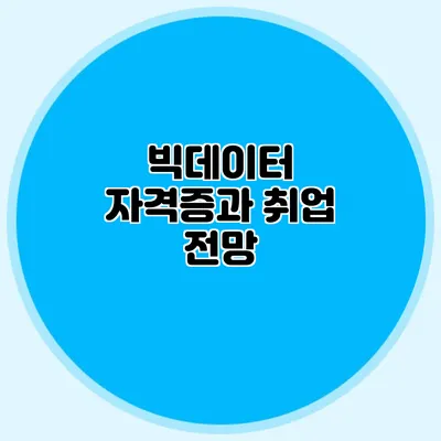 빅데이터 자격증과 취업 전망