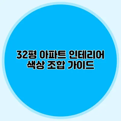 32평 아파트 인테리어 색상 조합 가이드