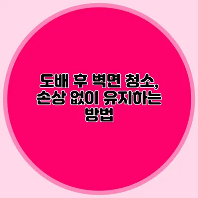 도배 후 벽면 청소, 손상 없이 유지하는 방법