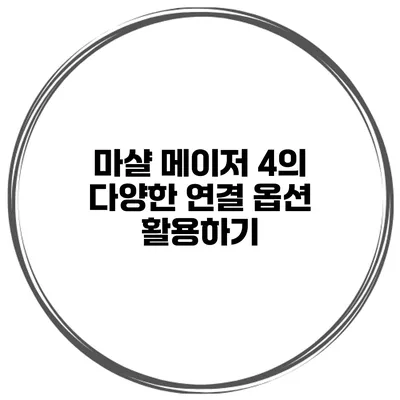 마샬 메이저 4의 다양한 연결 옵션 활용하기