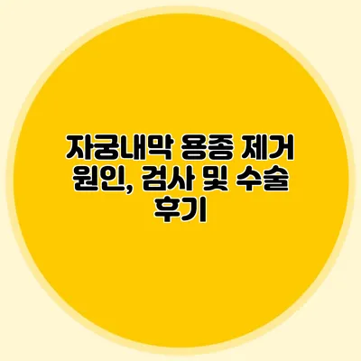 자궁내막 용종 제거: 원인, 검사 및 수술 후기