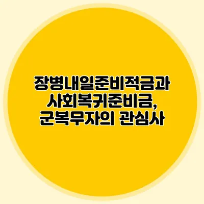 장병내일준비적금과 사회복귀준비금, 군복무자의 관심사