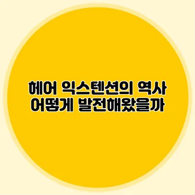 헤어 익스텐션의 역사: 어떻게 발전해왔을까?